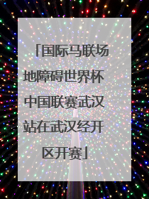 国际马联场地障碍世界杯中国联赛武汉站在武汉经开区开赛